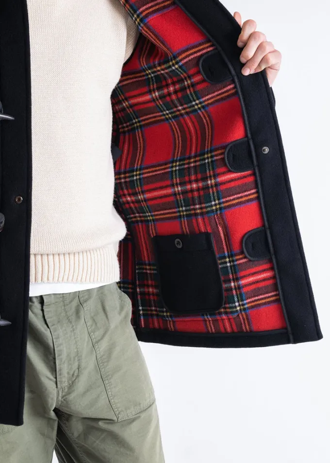 Duffle Coats*Gloverall Mid Length Duffle Coat Black Stewart
