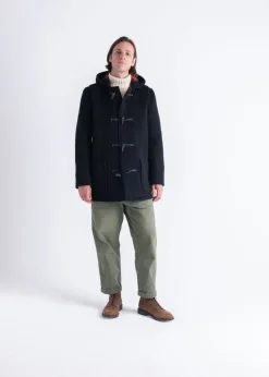 Duffle Coats*Gloverall Mid Length Duffle Coat Black Stewart