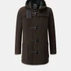Duffle Coats*Gloverall Mid Length Duffle Coat Brown Tartan