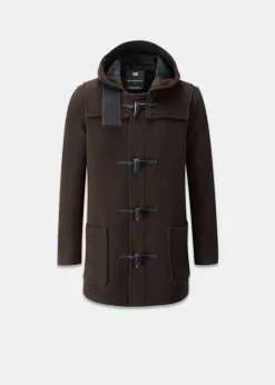 Duffle Coats*Gloverall Mid Length Duffle Coat Brown Tartan