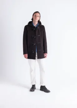 Duffle Coats*Gloverall Mid Length Duffle Coat Brown Tartan