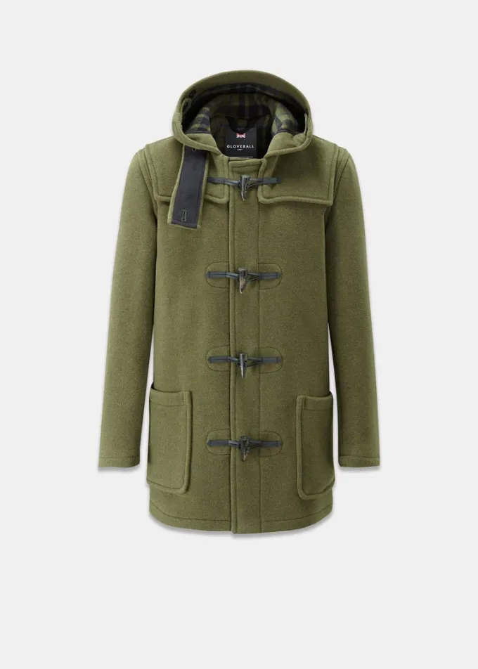 Duffle Coats*Gloverall Mid Length Duffle Coat Loden Check