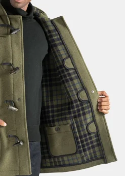 Duffle Coats*Gloverall Mid Length Duffle Coat Loden Check