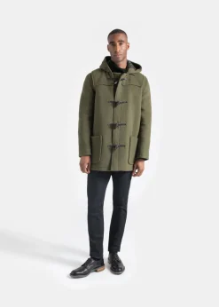 Duffle Coats*Gloverall Mid Length Duffle Coat Loden Check