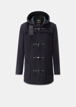 Duffle Coats*Gloverall Mid Length Duffle Coat Navy Black Watch
