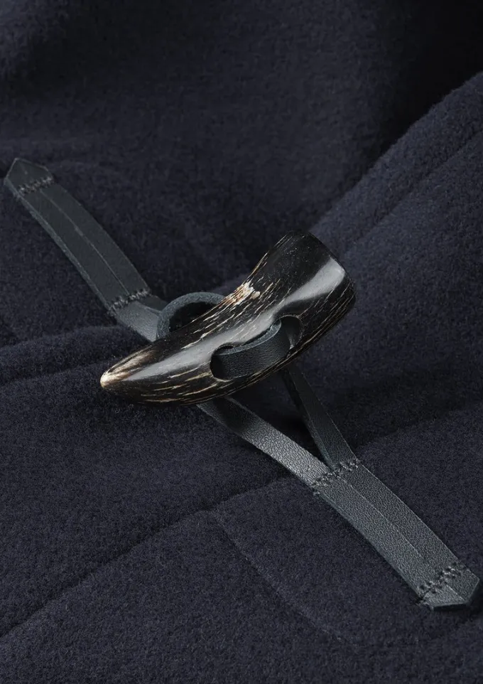 Duffle Coats*Gloverall Mid Length Duffle Coat Navy Black Watch