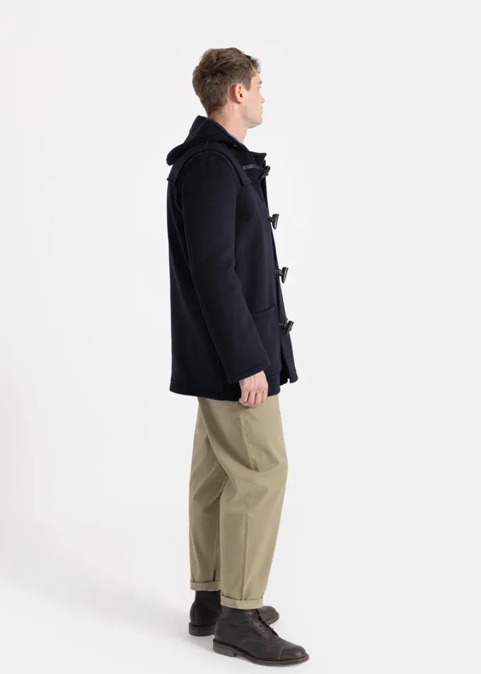 Duffle Coats*Gloverall Mid Length Duffle Coat Navy Black Watch