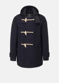 Duffle Coats*Gloverall Mid Monty Duffle Coat Navy Black Webbing