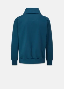 Knitwear & Tops*Gloverall Military Zip Sweatshirt Teal
