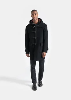 Duffle Coats*Gloverall Morris Duffle Coat Black Stewart