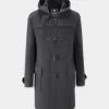 Duffle Coats*Gloverall Morris Duffle Coat Grey Black Watch