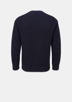 Knitwear & Tops*Gloverall Moss Stitch Cardigan Navy