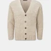 Knitwear & Tops*Gloverall Moss Stitch Cardigan Oatmeal