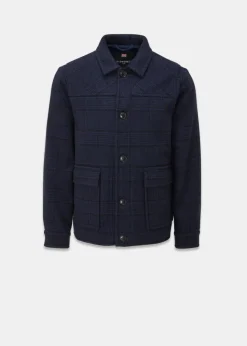 Jackets*Gloverall Oliver Jacket Navy Check