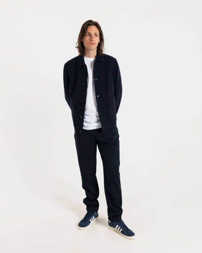 Jackets*Gloverall Oliver Jacket Navy Check