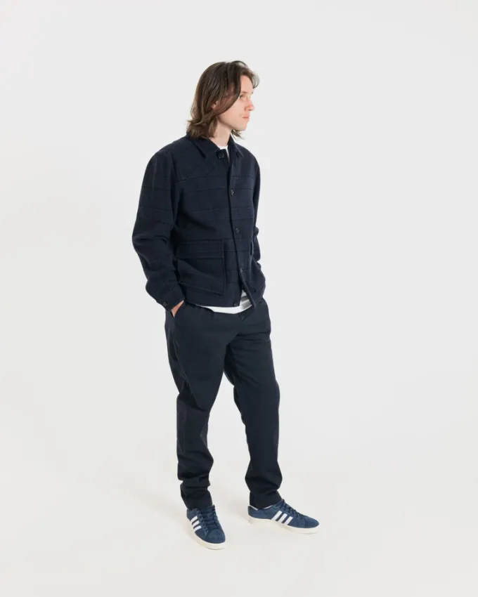 Jackets*Gloverall Oliver Jacket Navy Check