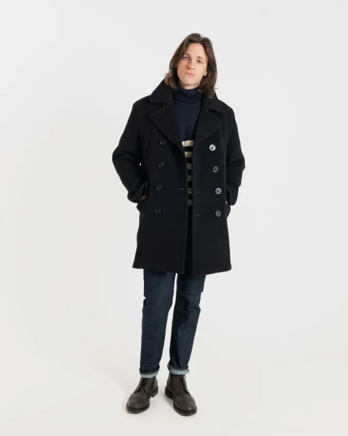 Peacoats*Gloverall Oversized Peacoat Black Stewart