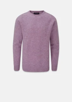 Knitwear & Tops*Gloverall Oxford Brushed Lambswool Jumper Purple
