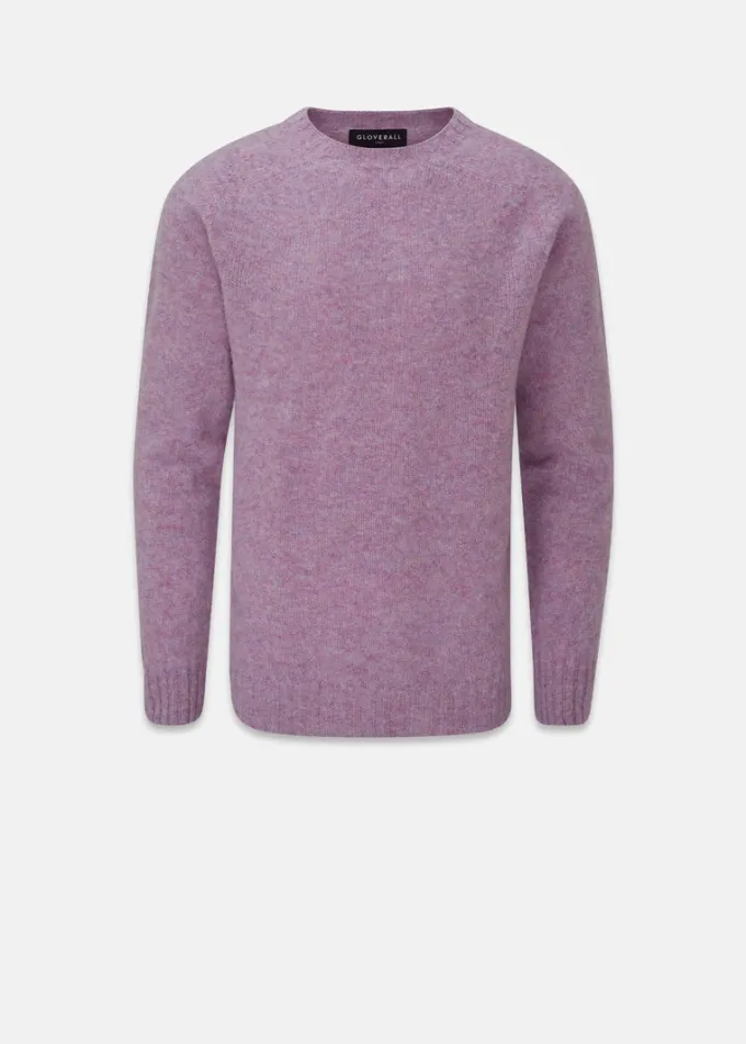 Knitwear & Tops*Gloverall Oxford Brushed Lambswool Jumper Purple