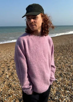 Knitwear & Tops*Gloverall Oxford Brushed Lambswool Jumper Purple