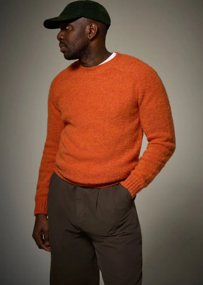 Knitwear & Tops*Gloverall Oxford Brushed Lambswool Jumper Orange