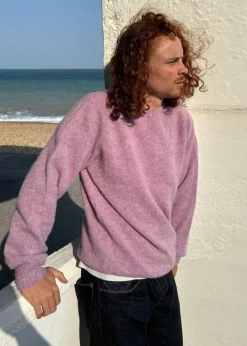 Knitwear & Tops*Gloverall Oxford Brushed Lambswool Jumper Purple