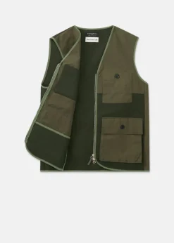 Jackets*Gloverall Renewed Serviceman Vest Khaki