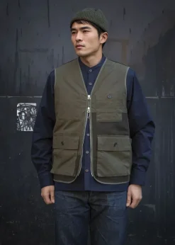 Jackets*Gloverall Renewed Serviceman Vest Khaki