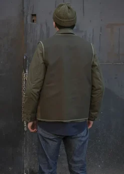 Jackets*Gloverall Renewed Serviceman Vest Khaki