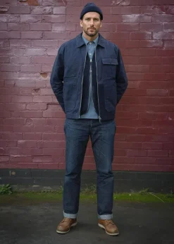 Jackets*Gloverall Renewed Works Jacket Navy