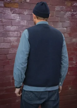 Jackets*Gloverall Renewed Works Vest Navy
