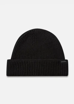 Hats | Hats*Gloverall Ribbed Merino Beanie Hat Black