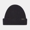Hats | Hats*Gloverall Ribbed Merino Beanie Hat Navy