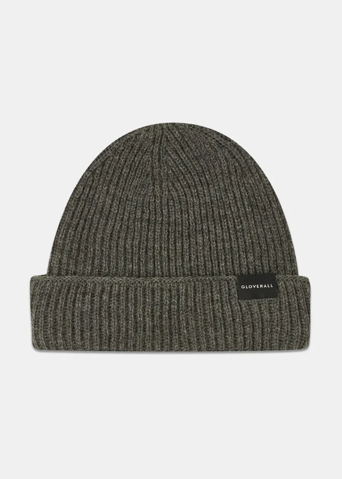 Hats | Hats*Gloverall Ribbed Merino Beanie Hat Grey