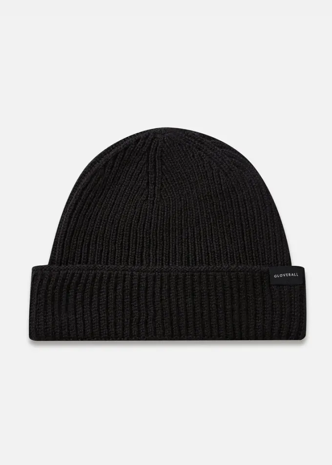 Hats | Hats*Gloverall Ribbed Merino Beanie Hat Black