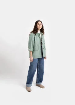 Jackets*Gloverall Shacket Sage