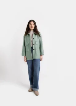 Jackets*Gloverall Shacket Sage
