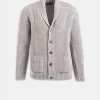 Knitwear & Tops*Gloverall Shawl Collar Cardigan Light Grey
