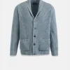 Knitwear & Tops*Gloverall Shawl Collar Cardigan Light Blue