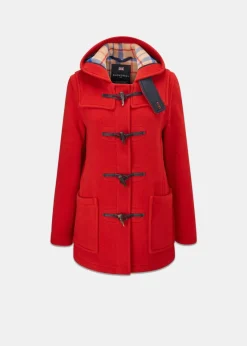 Duffle Coats*Gloverall Short Slim Fit Duffle Coat Red Thomson