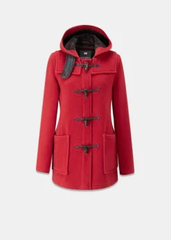 Duffle Coats*Gloverall Short Slim Fit Duffle Coat Red
