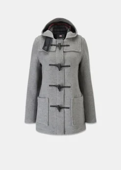 Duffle Coats*Gloverall Short Slim Fit Duffle Coat Silver