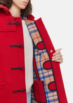 Duffle Coats*Gloverall Short Slim Fit Duffle Coat Red Thomson