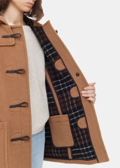 Duffle Coats*Gloverall Short Slim Fit Duffle Coat Camel