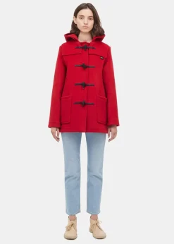 Duffle Coats*Gloverall Short Slim Fit Duffle Coat Red Thomson
