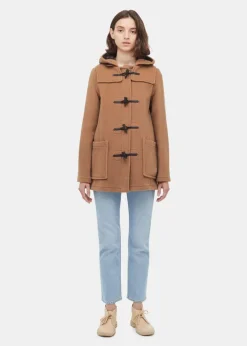 Duffle Coats*Gloverall Short Slim Fit Duffle Coat Camel