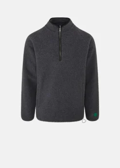 Knitwear & Tops*Gloverall Somerset Zip Fleece Charcoal