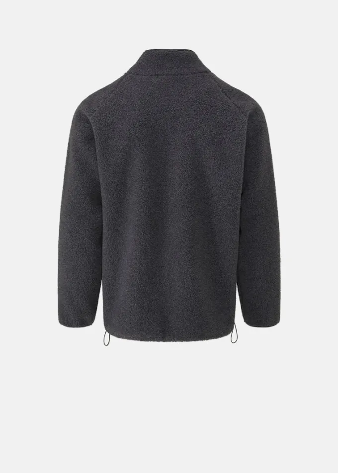 Knitwear & Tops*Gloverall Somerset Zip Fleece Charcoal