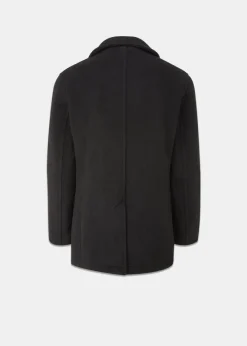 Peacoats*Gloverall Tartan Churchill Peacoat Black Stewart