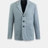 Jackets*Gloverall Textured Worker Blazer Light Blue